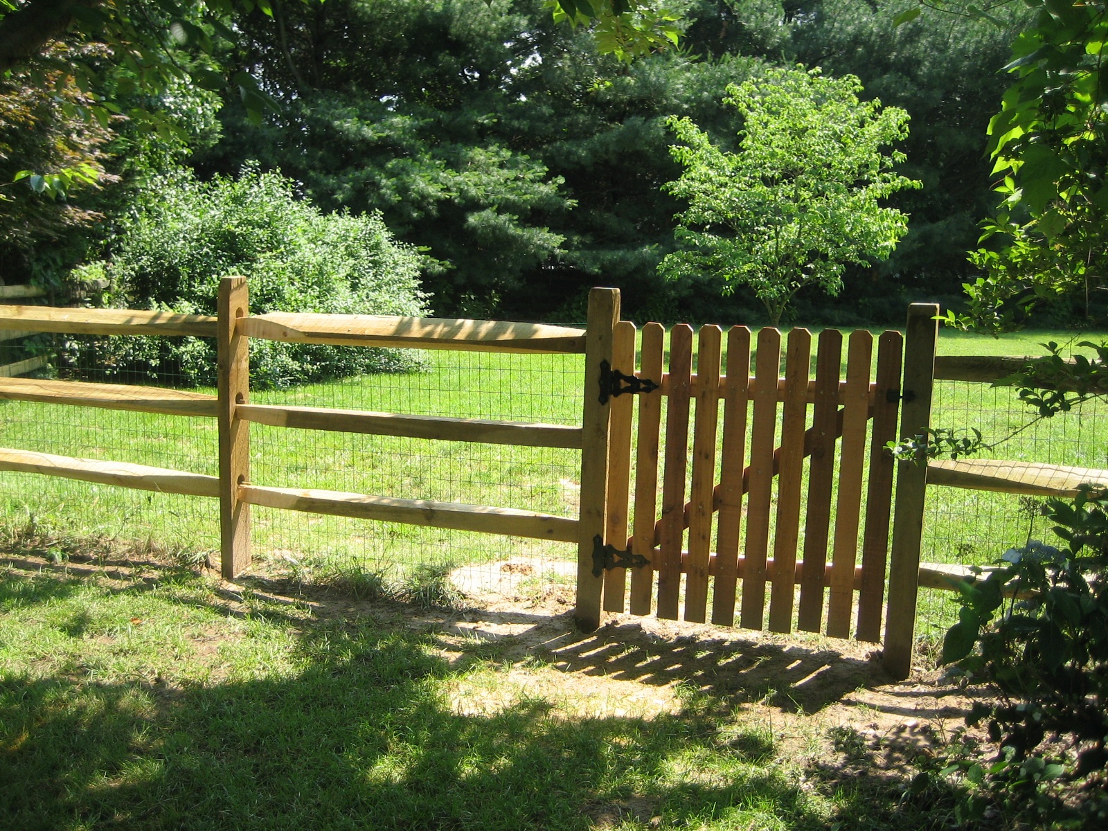114_3-split-rail-pressure-treated-wood-with-4ft-walk-gate Wood - Forrest Fencing
